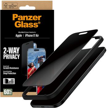 PanzerGlass iPhone Air öryggisgler með skjásíu og EasyAligner