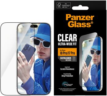 PanzerGlass iPhone 18/17 Pro öryggisgler með EasyAligner
