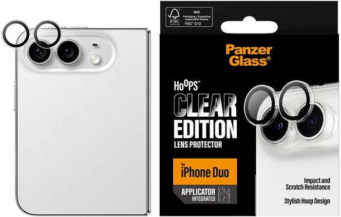 PanzerGlass iPhone Duo Hoops linsuvörn - Glær