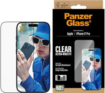 PanzerGlass iPhone 17 Pro öryggisgler með EasyAligner