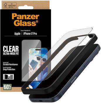 PanzerGlass iPhone 17 Pro öryggisgler með EasyAligner