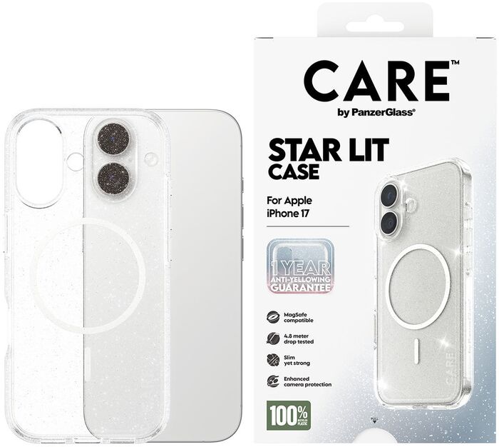 CARE iPhone 17 Star Lit MagSafe símahulstur - Glært