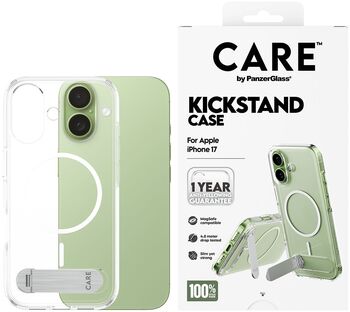 CARE iPhone 17 Kickstand MagSafe símahulstur - Glært
