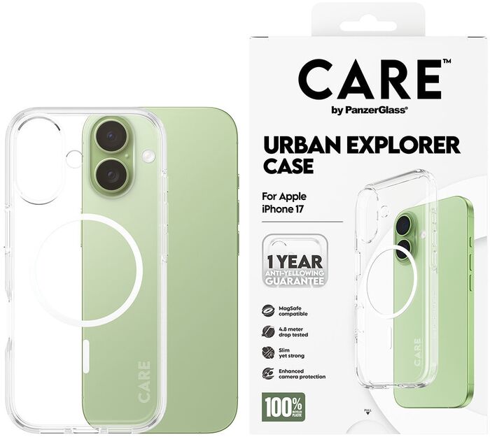 CARE iPhone 17 Urban MagSafe símahulstur - Glært