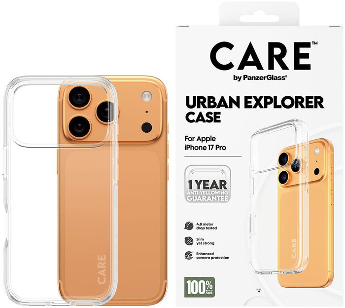 CARE iPhone 17 Pro Urban símahulstur - Glært
