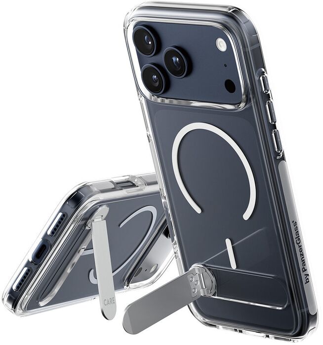 Product image not available for CARE iPhone 17 Pro Max Kickstand MagSafe símahulstur - Glært