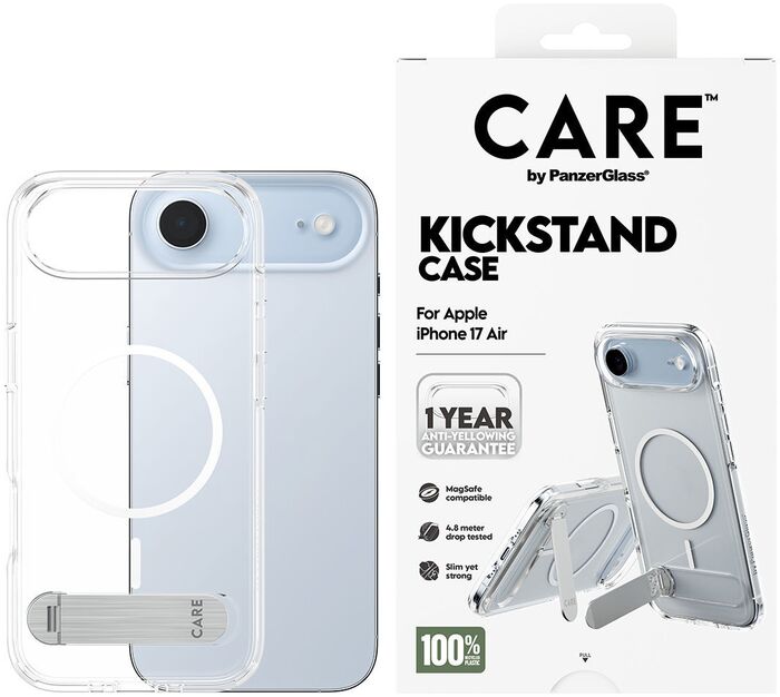 CARE iPhone Air Kickstand MagSafe símahulstur - Glært