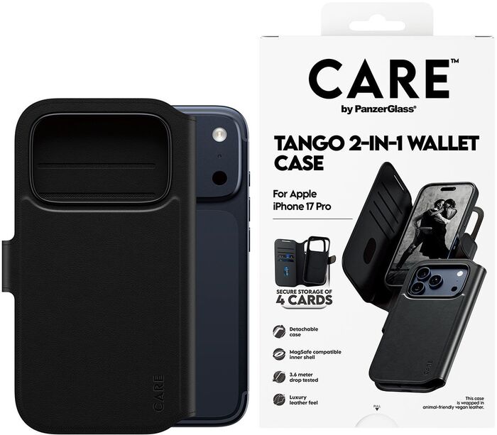 CARE iPhone 17 Pro Tango símaveski - Svart