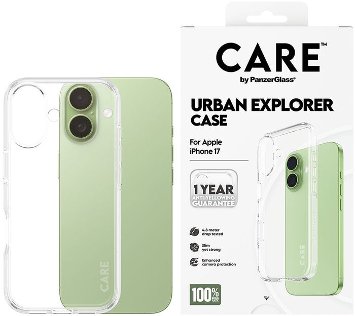 CARE iPhone 17 Urban símahulstur - Glært