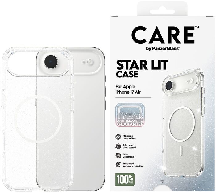 CARE iPhone Air Star Lit MagSafe símahulstur - Glært