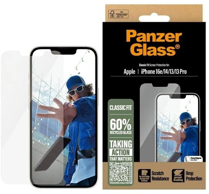 PanzerGlass iPhone 16e/14/13/13 Pro öryggisgler