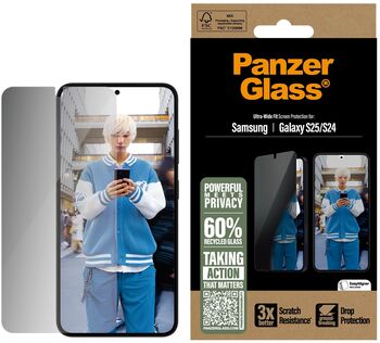 PanzerGlass Samsung S25 öryggisgler með skjásíu