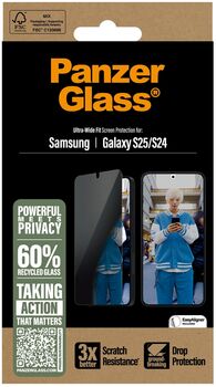 PanzerGlass Samsung S25 öryggisgler með skjásíu