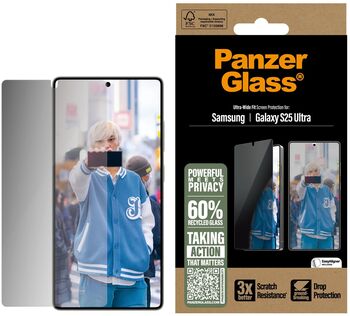 PanzerGlass Samsung S25 Ultra öryggisgler með skjásíu