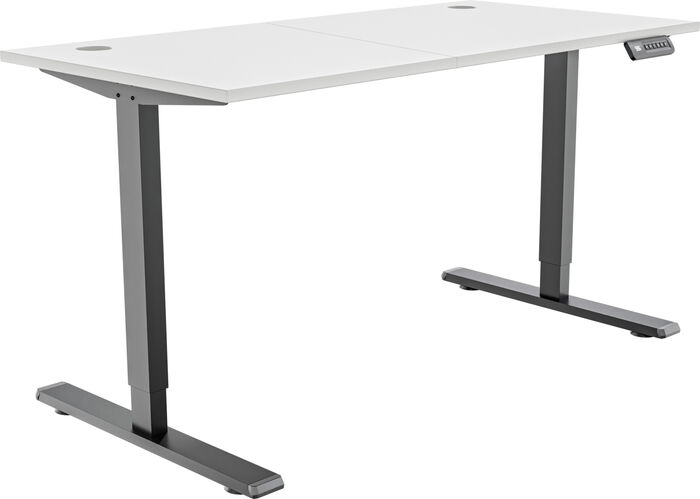 Piranha E-Base 120 skrifborð - Svart / Hvítt