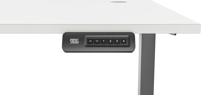 Piranha E-Base 120 skrifborð - Svart / Hvítt