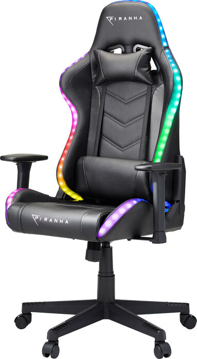 Piranha Attack RGB leikjastóll - Svartur