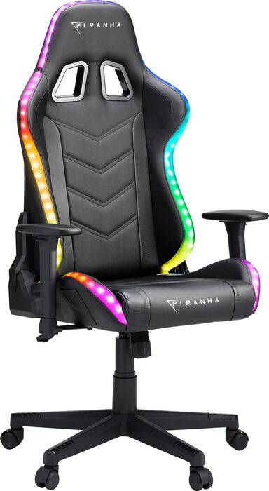 Piranha Attack RGB leikjastóll - Svartur