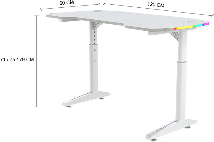 Piranha Base 120 RGB leikjaskrifborð