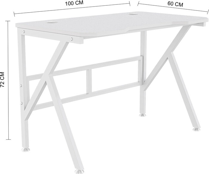 Piranha Base 100 skrifborð - Hvítt