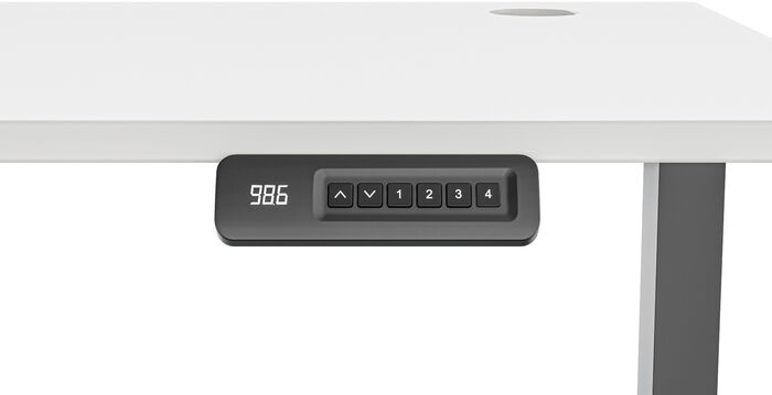 Piranha E-Base 140 skrifborð - Svart / Hvítt