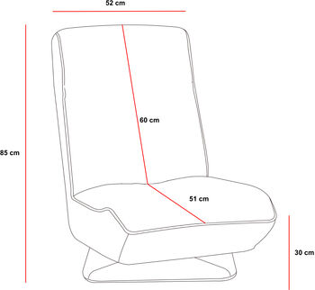 Piranha Chill Console stóll - Dökkgrá