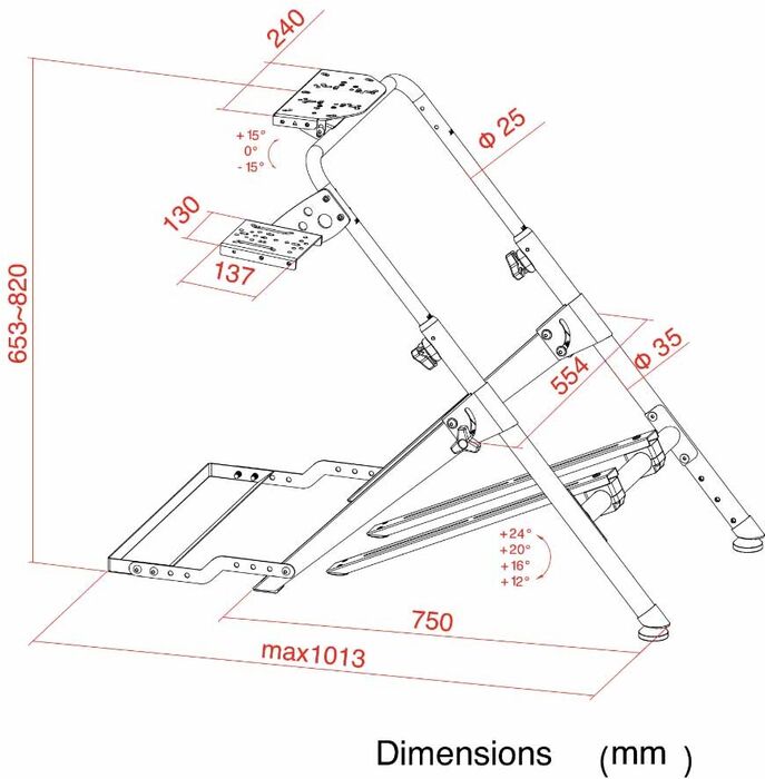Piranha Mod V2 kappakstursleikjastandur - Svartur