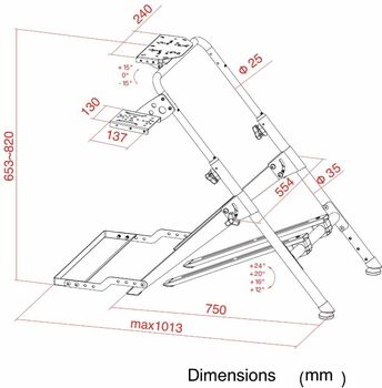 Piranha Mod V2 kappakstursleikjastandur - Svartur