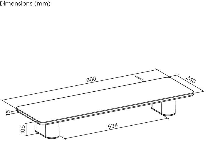 Piranha RGB skjástandur - Hvítur 