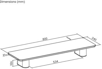 Piranha RGB skjástandur - Hvítur 