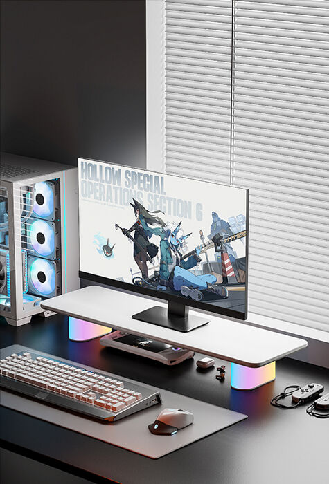 Piranha RGB skjástandur - Hvítur 