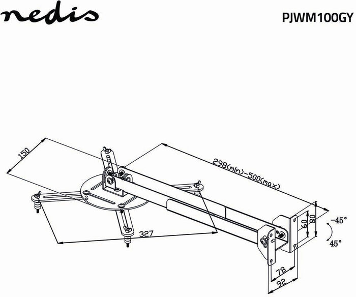 Nedis veggfesting f. skjávarpa