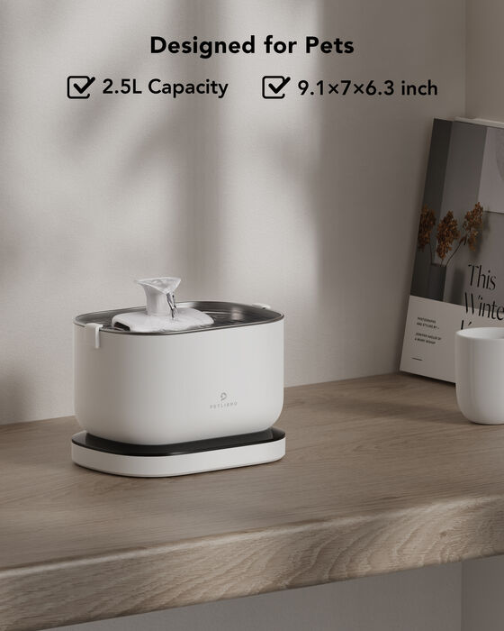 Petlibro Dockstream þráðlaus vatnsbrunnur - Hvítur