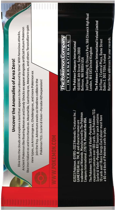 Pokemon Paradox Rift Booster