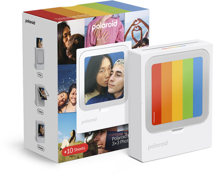 Polaroid Hi-Print 3x3 ljósmyndaprentari + 10 blöð - Hvítur