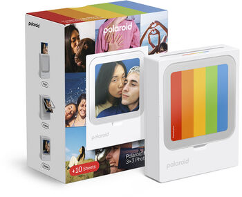 Polaroid Hi-Print 3x3 ljósmyndaprentari + 10 blöð - Hvítur