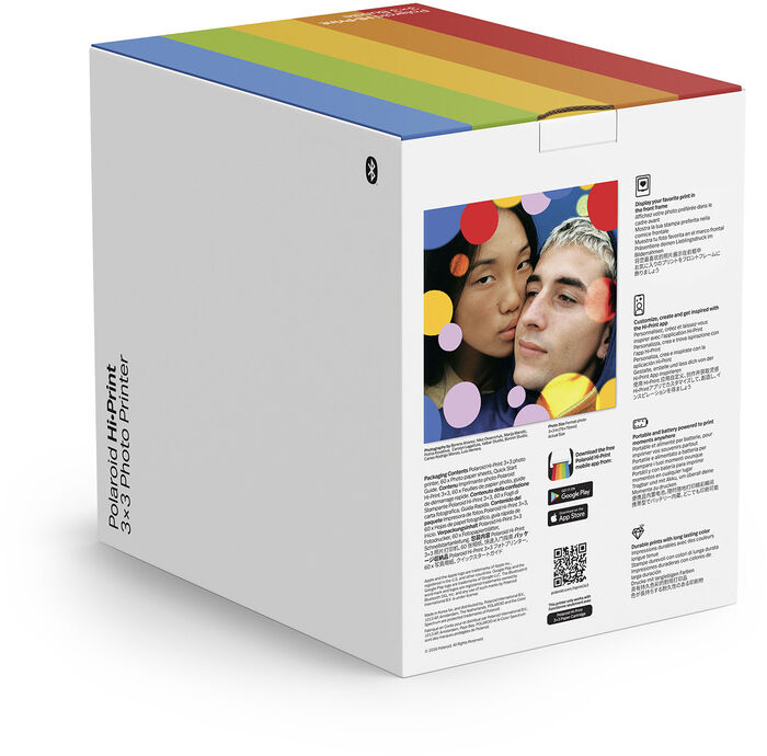 Polaroid Hi-Print 3x3 ljósmyndaprentari + 60 blöð - Hvítur