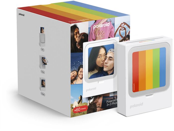 Polaroid Hi-Print 3x3 ljósmyndaprentari + 60 blöð - Hvítur