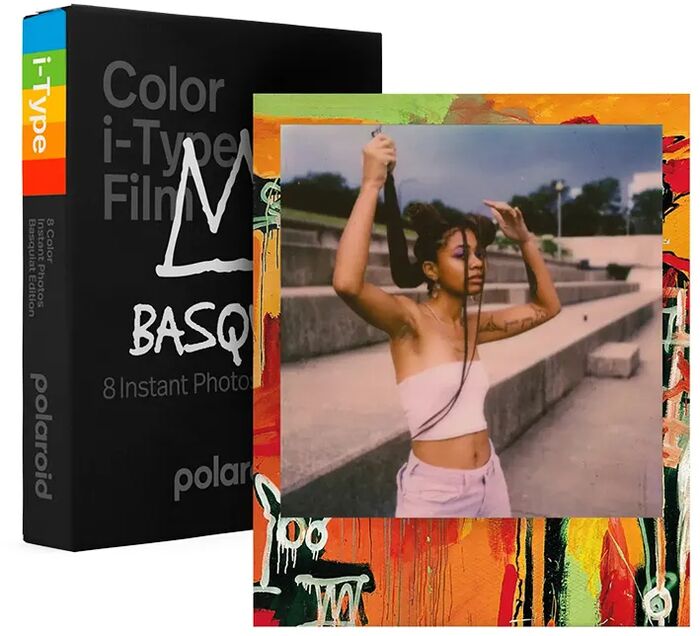 Polaroid Color litafilma i-Type með Basquiat ramma