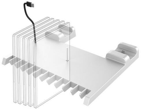 Bigben hleðslustandur fyrir PS5 Slim og 2 stýripinna