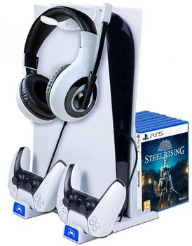 Bigben hleðslustandur fyrir PS5 Slim og 2 stýripinna