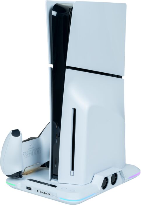 Lóðréttur standur og hleðslustöð fyrir PlayStation 5 Slim