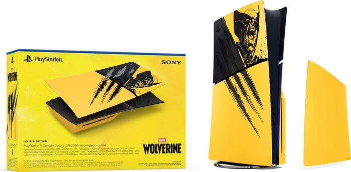 PlayStation 5 Slim cover Wolverine Battle Yellow