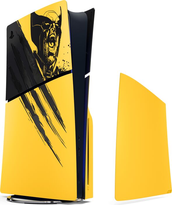 PlayStation 5 Slim cover Wolverine Battle Yellow