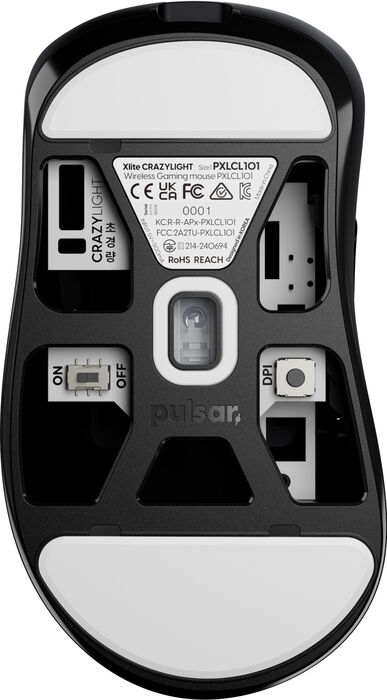 Pulsar Xlite Crazylight Mini þráðlaus mús - Svört