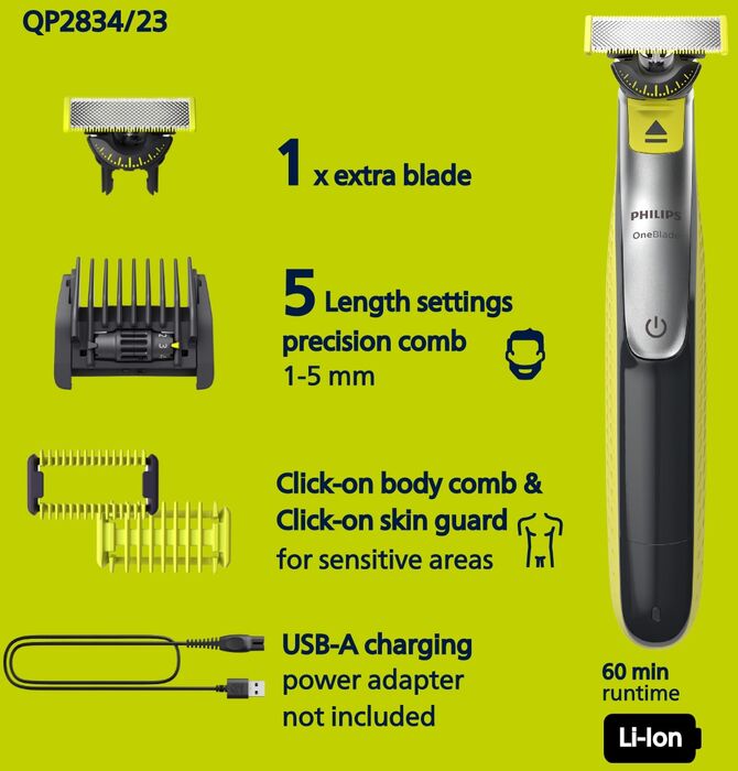 Philips OneBlade 360 skegg- og líkamshárasnyrtir