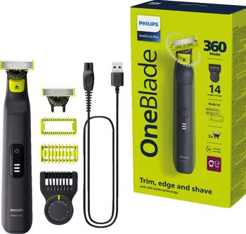 Philips OneBlade Pro 360 skegg- og líkamshárasnyrtir