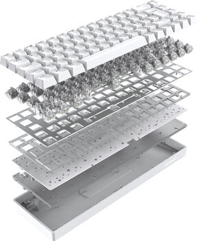 QPAD Flux 65 magnetic leikjalyklaborð - Hvítt
