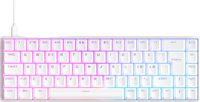 QPAD Flux 65 magnetic leikjalyklaborð - Hvítt