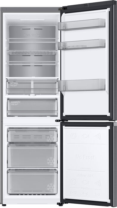 Samsung kæli- og frystiskápur RB34C705CB1EF - Svartur 